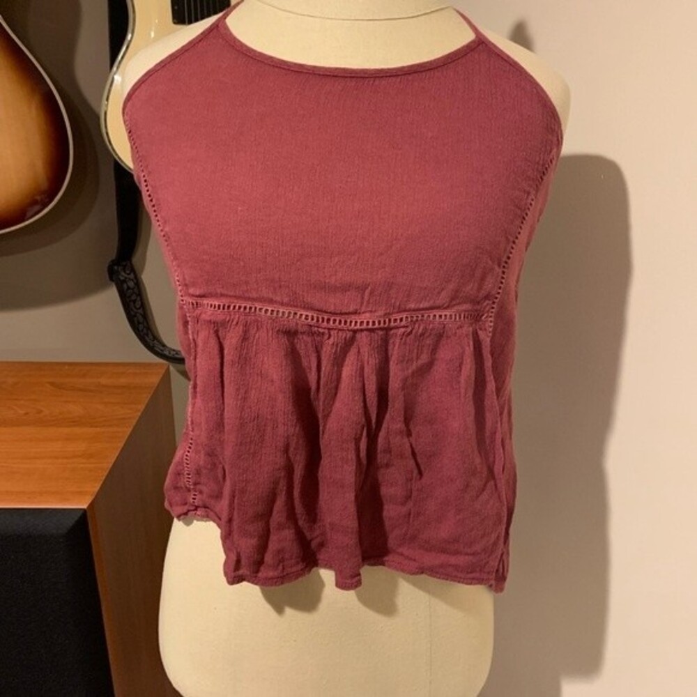 Nordstrom, Sun & Shadow tank. High neck and back dusty rose color size small